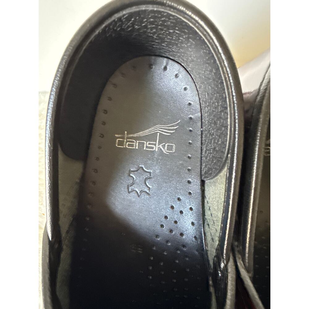 Dansko Professional Brown Tortoise Shell Leather Clogs Womens Sz 39/US 8.5-9 EUC - Picture 6 of 11